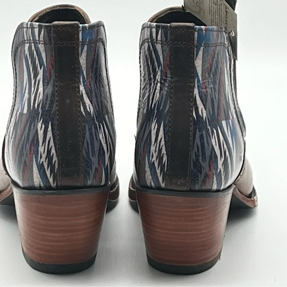 NWT Ariat Womens 6 Dixon Chimayo Brown Leather Western Ankle Cowboy Boot